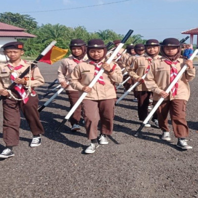 Gugus Depan Nago Sakti MTsN 3 Seluma Mengikuti Lomba HUT Pramuka ke-63