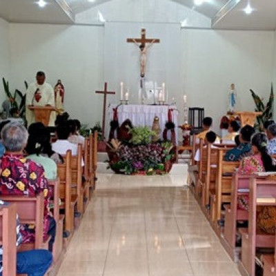 Tindak Lanjut Rekomendasi FKUB, Penyuluh Agama Islam KUA Kecamatan Sukaraja Kordinasi Dengan Kepala Gereja Santo Tarsisius