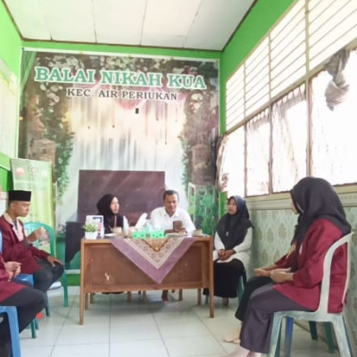 Ngobrol Asik Bareng Mahasiswa PPL UIN FAS Bengkulu, Wadah Untuk Kenalkan Standar Layanan KUA Kecamatan Air Periukan