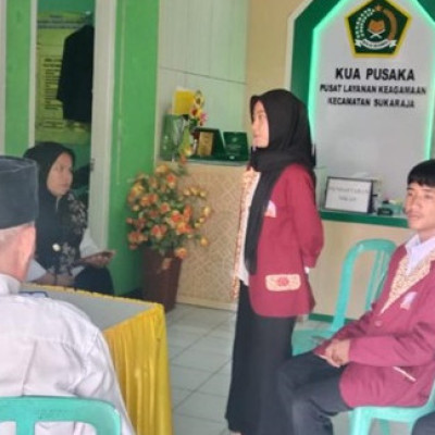 Saling Kenal Mengenal Mahasiswa UIN FAS Bengkulu  Di KUA Kecamatan Sukaraja