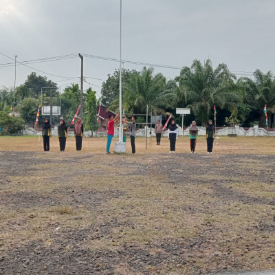 Gladi Bersih Paskibraka MAN Seluma yang menjadi Pasukan Pengibar Bendera Pada HUT RI Ke -  79