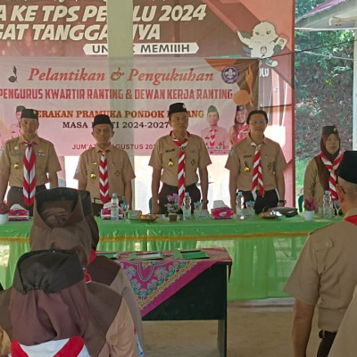 Resmi Dilantik, Kepala MTs Qaryatul Jihad Benteng Jabat Waka IV Kwartir Ranting Gerakan Pramuka Pondok Kubang