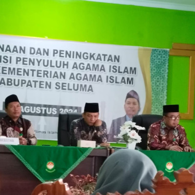 PAI KUA Kecamatan Seluma Timur Menghadiri Pembinaan dan Peningkatan Kompetensi Penyuluh Agama Islam Tingkat Kabupaten Seluma Untuk Menambah Wawasan