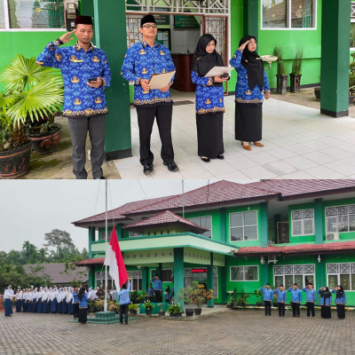 MTsN 1 Bengkulu Utara Sukses Menjadi Petugas Upacara Bulanan Kantor Kementerian Agama Kabupaten Bengkulu Utara