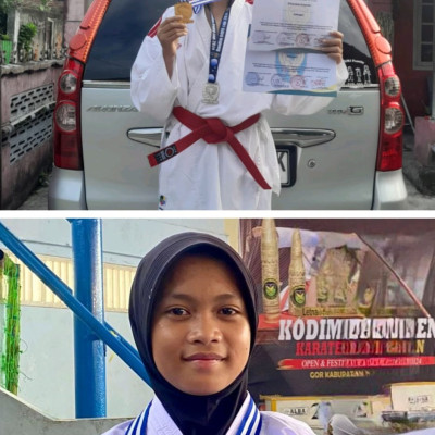 Gemilang Di Ajang Karate, Siswa/i MTsN 1 Raih Medali Emas