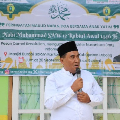 Melalui Keteladanan Akhlak Dan Cinta Pada Rasullullah SAW Kemenag Lebong Laksanakan Maulid Nabi dan Doa Bersama Anak Yatim