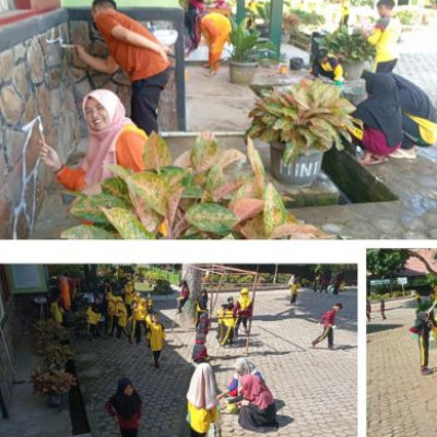 Jum'at Bersih, MIN 1 Kepahiang Laksanakan Kegiatan Gotong Royong