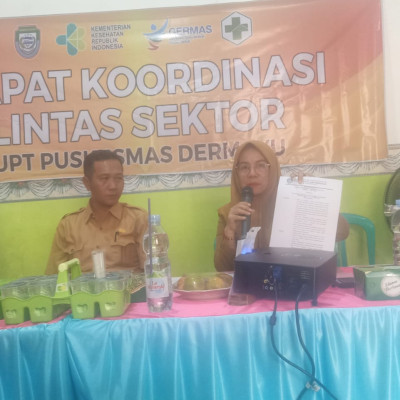 Ka. KUA Kecamatan Air Periukan Hadiri Rapat Koordinasi Lintas Sektoral Di UPT Puskesmas Dermayu