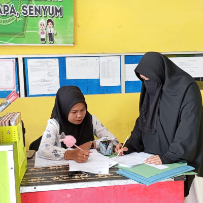 Demi Kelancaran Ujian, Ketua Panitia Assesmen STS MTsN 2 Rejang Lebong Intens Lakukan Koordinasi