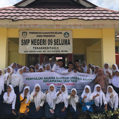 Cegah Pernikahan Dini, KUA Kecamatan Ulu Talo Gelar Sosialisasi Di SMPN 9 Seluma