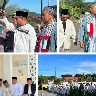 Pawai Ta'aruf Hari Santri Nasional, Kakan Kemenag Kepahiang Lepas Ribuan Santri Kepahiang