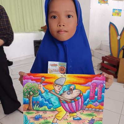 Hasil Karya Penuh Kreativitas, Siswi MIN 1 Juara 1 Lomba Mewarnai PGSD EXPO UNIB