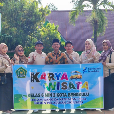 P5P2RA, Siswa Kelas 6 MIN 2 Gelar Karya Wisata