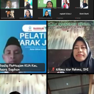 Penyuluh Agama Islam KUA Air Periukan Ikuti Pelatihan Jarak Jauh Melalui Zoom Meeting