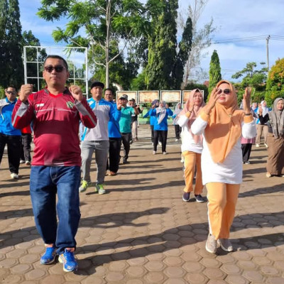 Kick Off HAB Kemenag RI Ke-79 : Senam Kebugaran Jasmani ,Umat Rukun  Menuju Indonesia Emas