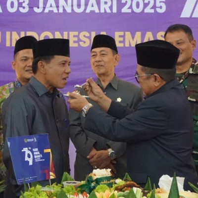 Kemenag Rejang Lebong Gelar Syukuran Peringatan Hari Amal Bakti ke-79 dengan Puluhan Tumpeng