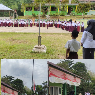 Masuk Sekolah dan Upacara Bendera Perdana Semester Genap 2024/2025 di MIN 2 Bengkulu Utara