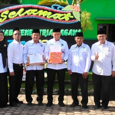 Kepala KUA Pondok Kelapa dan Staf Ikuti Upacara HAB Ke-79 Kemenag Tingkat Kabupaten Bengkulu Tengah