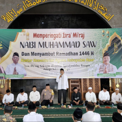 Kemenag Kaur Gelar Peringatan Isra’ Mi’raj dan Doa Menyambut Bulan Suci Ramadhan 1446 H