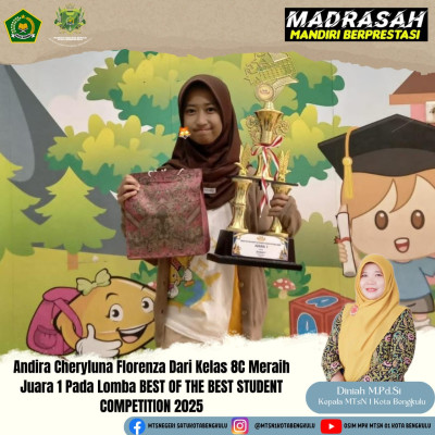 Andira Cheryluna Florenza Raih Juara 1 Lomba Best Of The Best Student Competition 2025