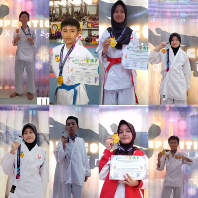 MTsN 1 KoBe Raih 4 Medali Emas, 4 Medali Perak Ajang Cendana Karate Competition 2025