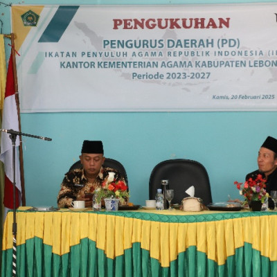 Kakan Kemenag Lebong Kukuhkan Ipari Lebong Periode 2023-2027