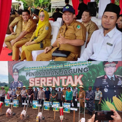 Kepala KUA Tanjung Agung Palik Hadiri Penanaman Jagung Serentak 1 Desa 1 Hektar