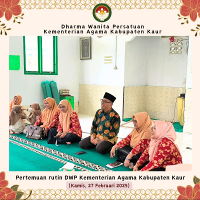 Gelar Pertemuan Rutin Bulanan, Ketua DWP Kemenag Kaur: Bahas Program Kerja DWP