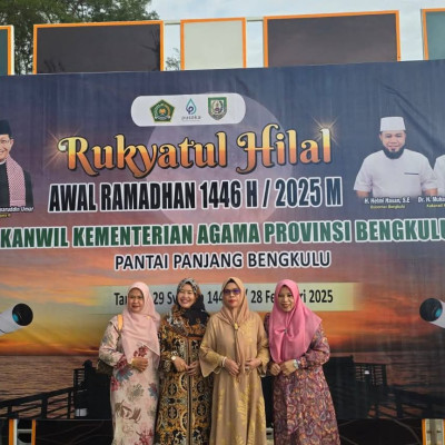 Ketua DWP Kanwil Kemenag Bengkulu Hadiri Hisab Rukyatul Hilal 1446 H /2025 M