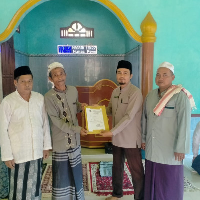 Dukung Masjid Harus Tercatat, KUA Kecamatan Ilir Talo berikan Surat Keterangan ID Masjid