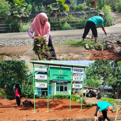 Tingkat Kesadaran Pegawai Untuk Hidup Bersih, KUA Kecamatan Giri Mulya Gelar kegiatan Jumat Bersih