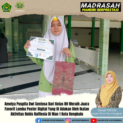 Amelya Puspita Dwi Santosa Raih Juara Favorit Lomba Poster Digital