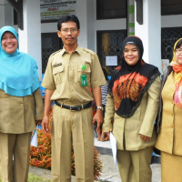 Kasi Mapenda Kemenag RL Pantau Ujian Semester Genap MTs.Baitul Makmur