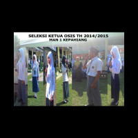 MAN 1 Kepahiang Pemilihan Ketua Osis Tahun Pelajaran 2014/2015