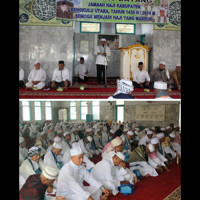 Jemaah Haji Kab. Bengkulu Utara Tiba di Masjid Agung Dengan Selamat