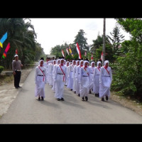 MTsN Lubuk Mukti Mukomuko Ikuti Lomba Gerak Jalan Indah