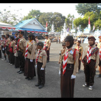 MTsN 2 Kota Bengkulu Ikuti Upacara HUT Pramuka 