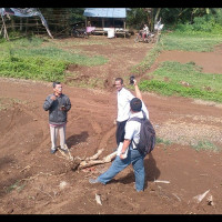 KUA Merigi Kelindang Benteng Bersama BPN Ukur Lahan KUA