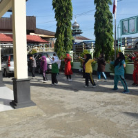 Senam Bersama Jadi Agenda Rutin Kantor Kemenag Kota Bengkulu