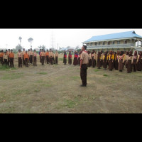 Siswa MTs Nurul Kamal RL Latihan Pramuka Gabungan  