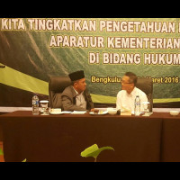 Ka.Kemenag Seluma Hadiri Undangan Penyuluhan Hukum Kemenag RI 