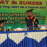 Ka.Kemenag Kaur Buka Acara Wisuda Santri TPQ/MDT ke-3 tahun 2016