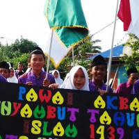 Sambut Tahun Baru Islam 1439 H, MTsN 3 Kaur Pawai Ta`aruf