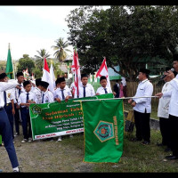 Sambut Tahun Baru Islam Ratusan Siswa Madrasah di Kecamatan Nasal Pawai