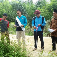 Tim BPN dan KEMENAG MM Ukur Tanah KUA Sungai Rumbai