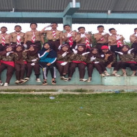 Meriahkan HUT Kab. Mukomuko Ke-16, Siswa/I MTsN 4 Mukomuko Ikuti Lomba Gerak Jalan