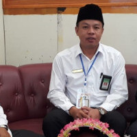 Kasi PHU dampingi Ka.Kankemenag Mukomuko terima petugas Monitoring Seleksi Petugas Haji 1440 H/ 2019 M