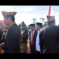 Peletakan Batu Pertama Polres, Ka. Kemenag Benteng Hadir, KUA Talang Empat Pimpin Do’a