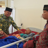 Ka.Kemenag Mukomuko Do’akan Kesembuhan Jamah Haji Yang Sakit