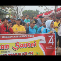 Meriahkan HUT RI Ke 74, ASN Kemenag Kaur ikuti jalan santai